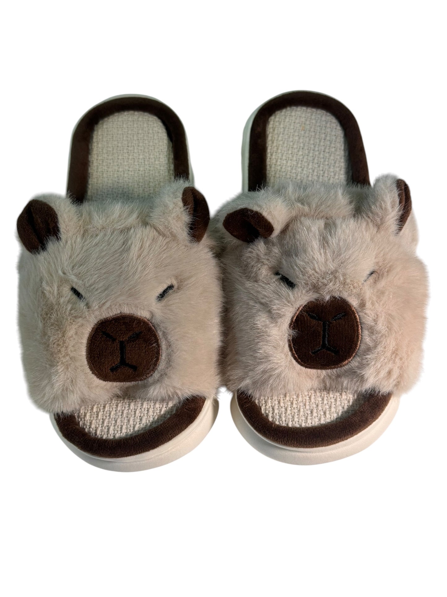 Fluffy Capybara Slippers