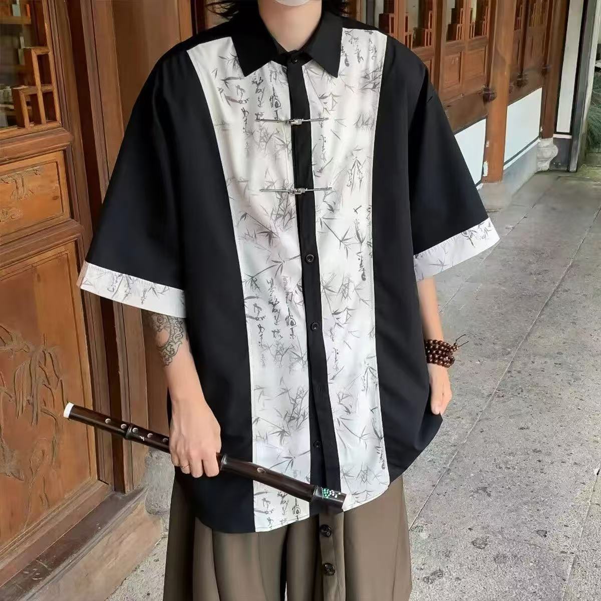 Men's Chinese Style Short Sleeve Shirt
