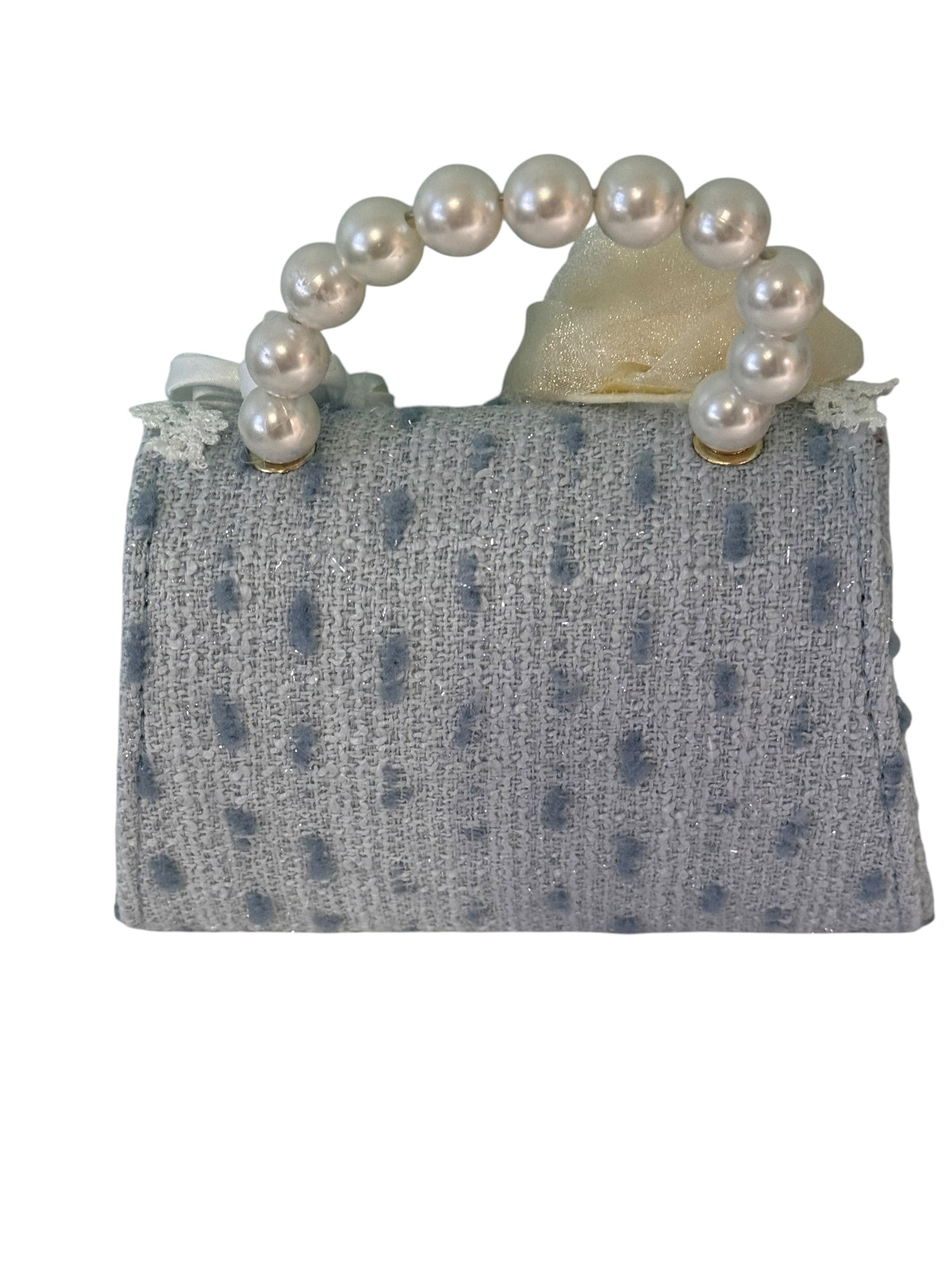 Rosette Tweed Handbag