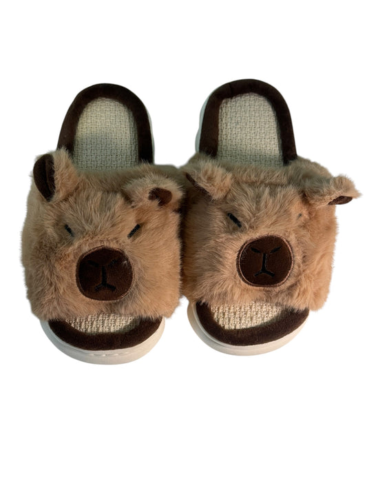 Fluffy Capybara Slippers