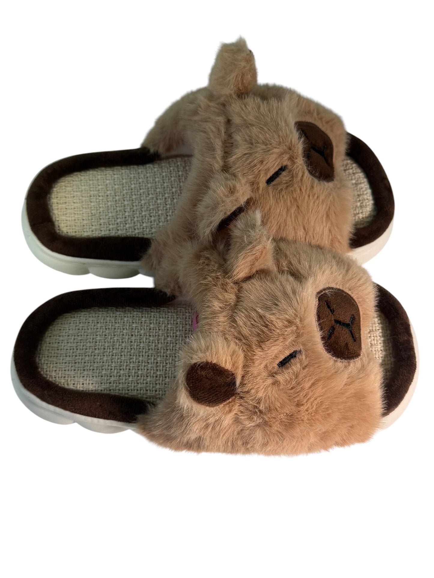 Fluffy Capybara Slippers