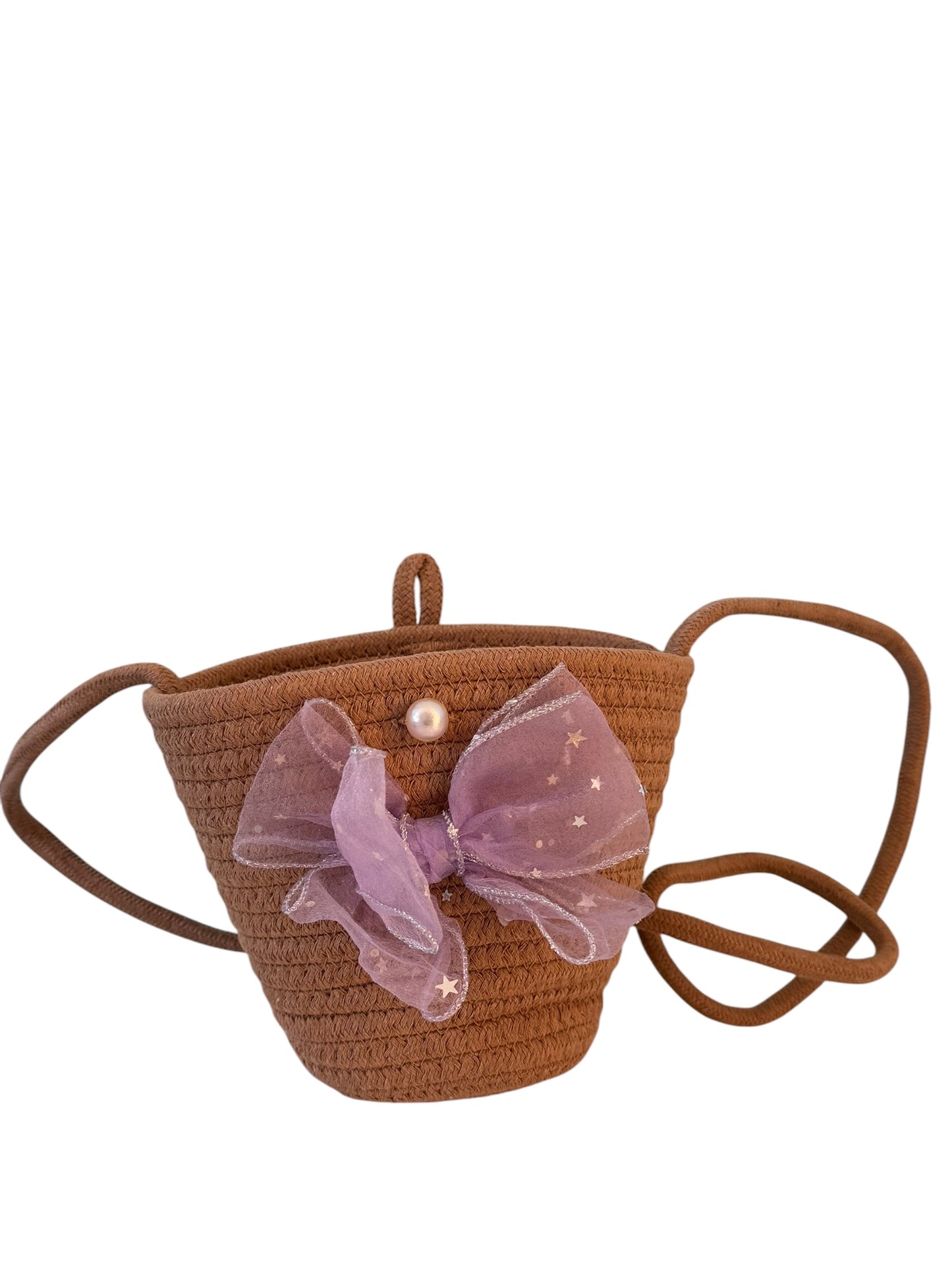 Woven Bow Crossbody Bag