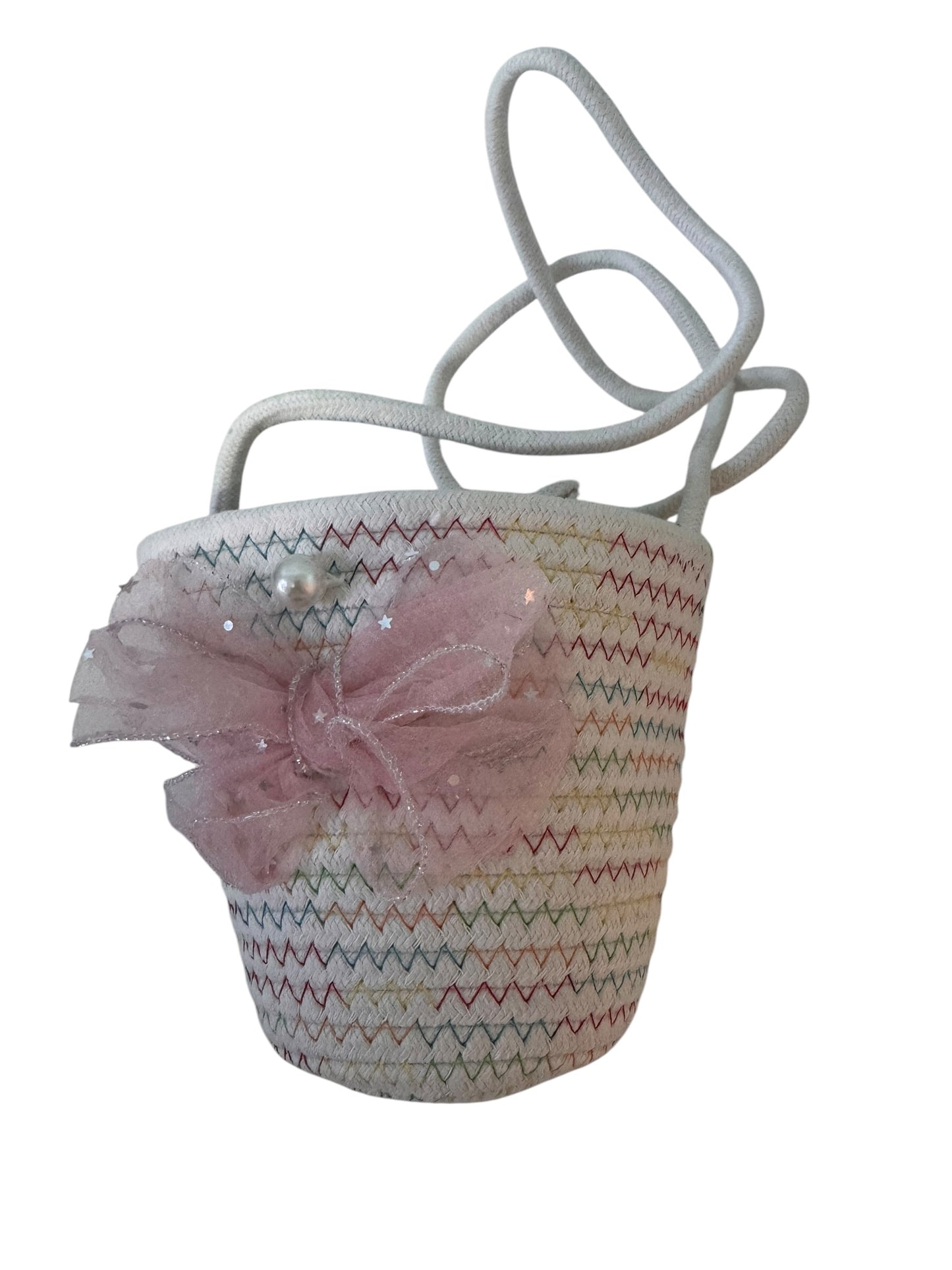 Woven Bow Crossbody Bag