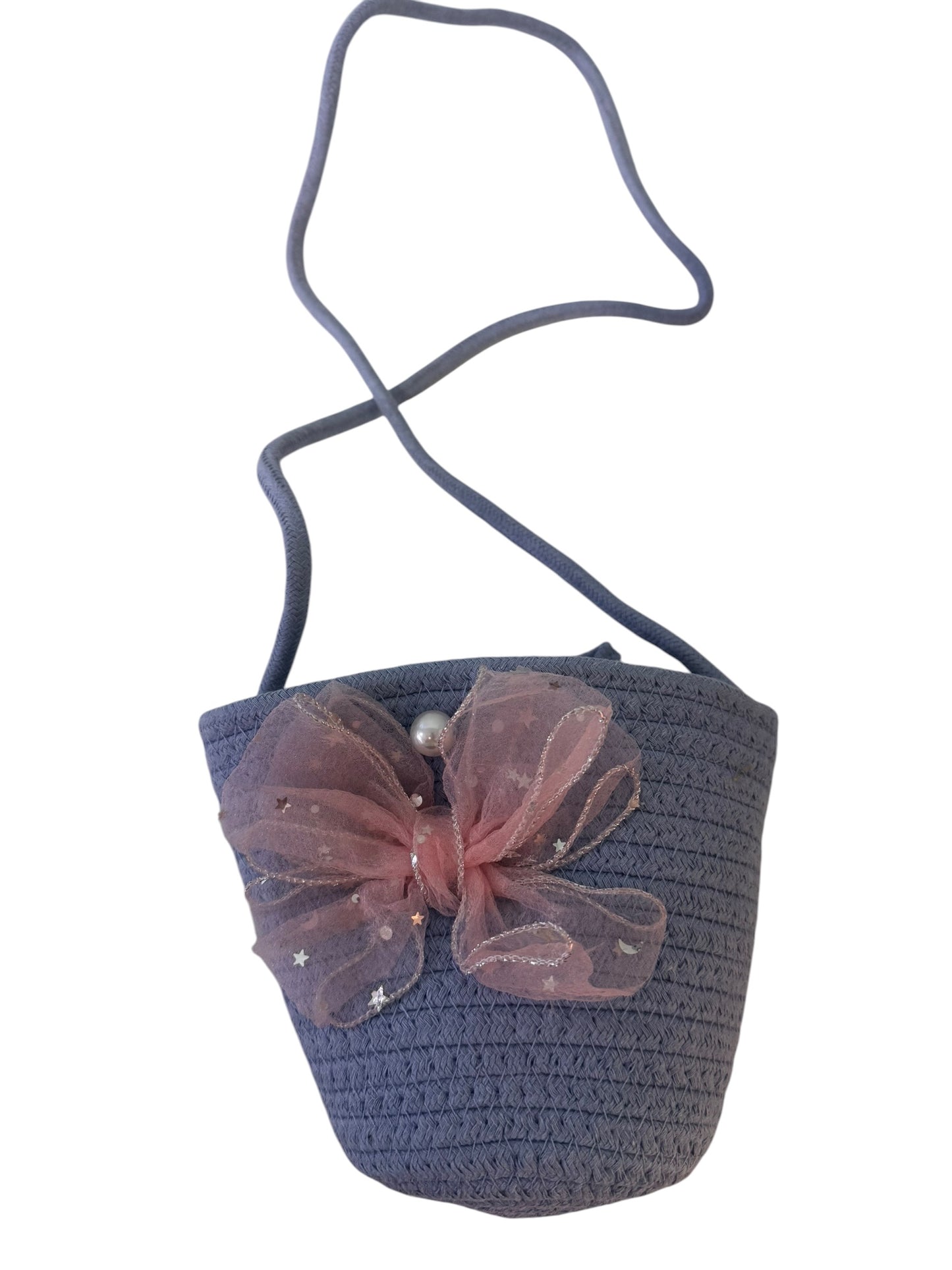 Woven Bow Crossbody Bag