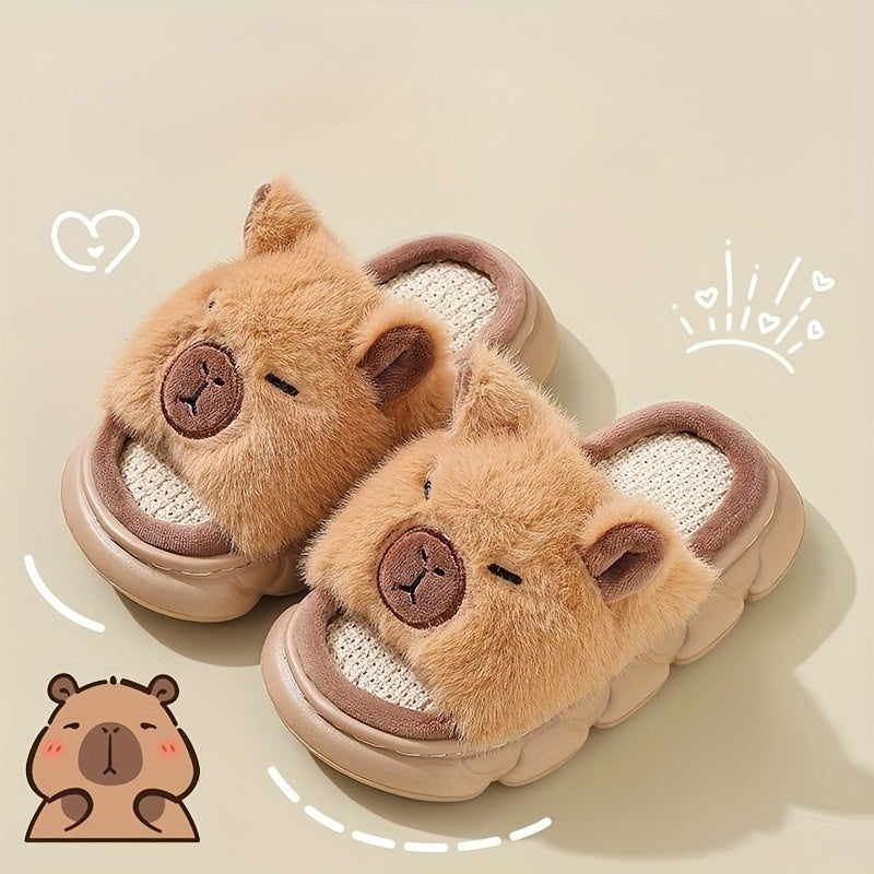 Fluffy Capybara Slippers